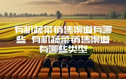 有机蔬菜销售渠道有哪些 有机蔬菜销售渠道有哪些类型-会东网