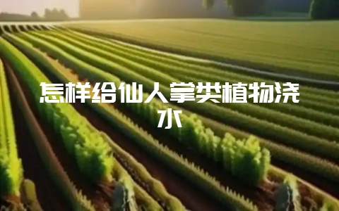 怎样给仙人掌类植物浇水-会东网