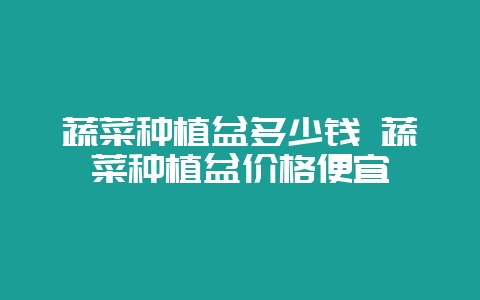 蔬菜种植盆多少钱 蔬菜种植盆价格便宜-会东网