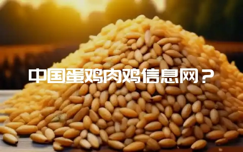 中国蛋鸡肉鸡信息网?-会东网