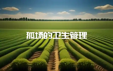 狐场的卫生管理-会东网