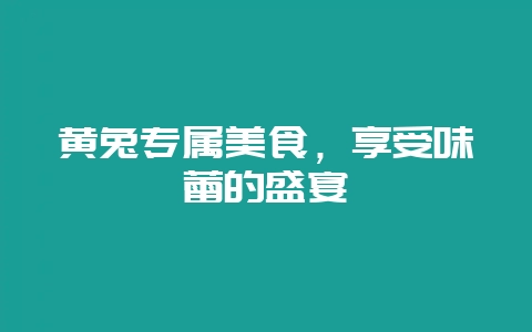 黄兔专属美食，享受味蕾的盛宴-会东网