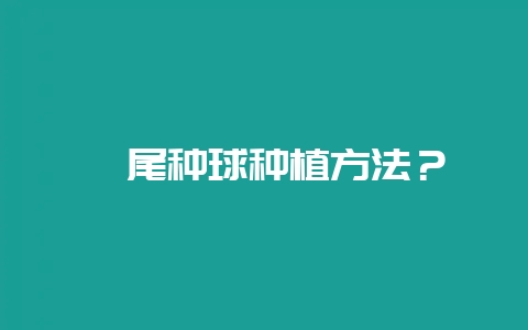 鸢尾种球种植方法？-会东网