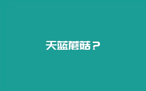 天蓝蘑菇？-会东网