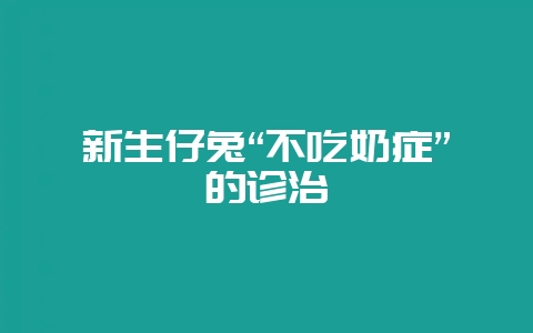 新生仔兔“不吃奶症”的诊治-会东网