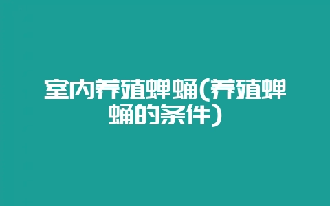 室内养殖蝉蛹(养殖蝉蛹的条件)-会东网