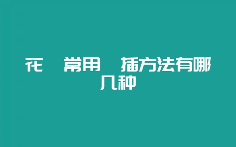 花卉常用扦插方法有哪几种-会东网