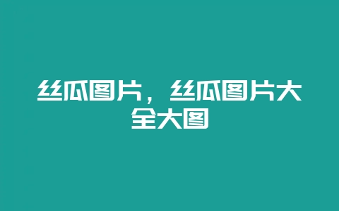 丝瓜图片,丝瓜图片大全大图-会东网