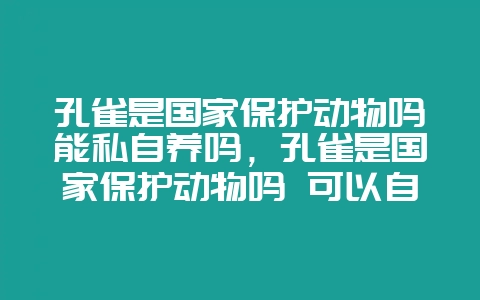 孔雀是国家保护动物吗能私自养吗，孔雀是国家保护动物吗 可以自己养吗？-会东网