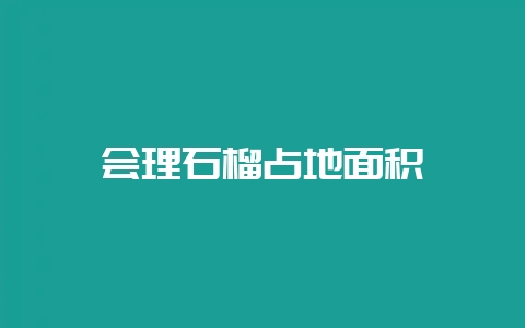 会理石榴占地面积插图 会理石榴占地面积插图