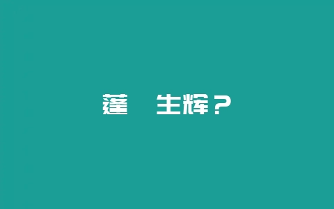 蓬荜生辉？-会东网