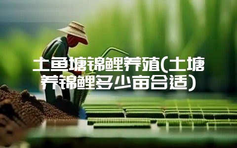 土鱼塘锦鲤养殖(土塘养锦鲤多少亩合适)-会东网