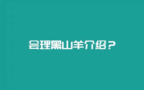 会理黑山羊介绍？-会东网