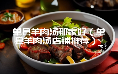 单县羊肉汤那家好(单县羊肉汤店铺推荐)_插图 单县羊肉汤那家好(单县羊肉汤店铺推荐)_插图