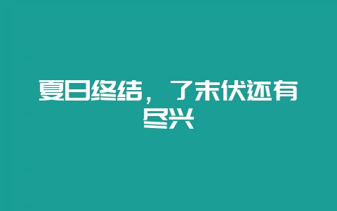 夏日终结，了末伏还有尽兴-会东网