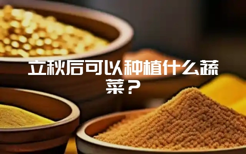 立秋后可以种植什么蔬菜?-会东网