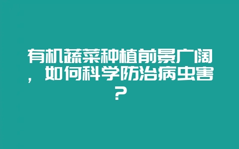 有机蔬菜种植前景广阔,如何科学防治病虫害?-会东网