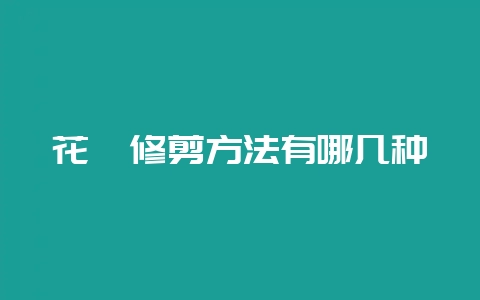 花卉修剪方法有哪几种-会东网