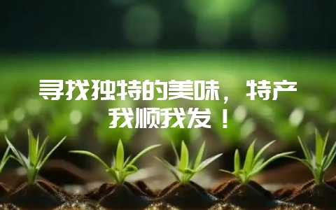 寻找独特的美味，特产我顺我发！-会东网