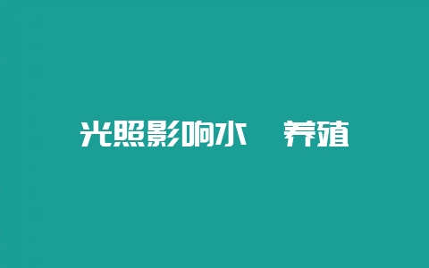 光照影响水貂养殖-会东网