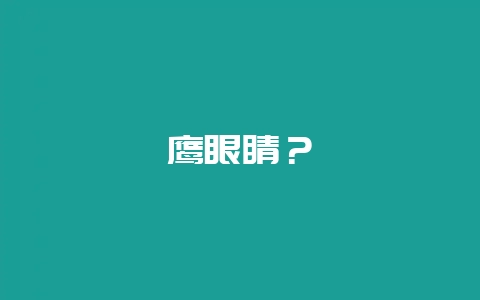 鹰眼睛?插图 鹰眼睛?插图