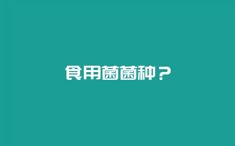 食用菌菌种？-会东网