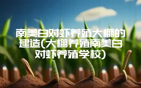 南美白对虾养殖大棚的建造(大棚养殖南美白对虾养殖学校)-会东网