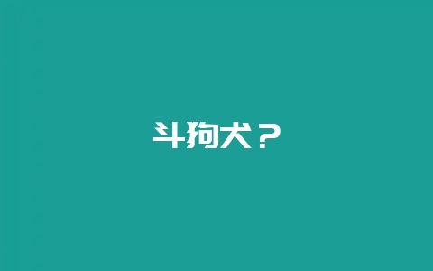 斗狗犬?-会东网