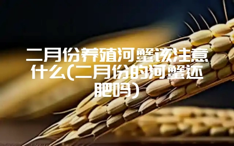 二月份养殖河蟹该注意什么(二月份的河蟹还肥吗)-会东网
