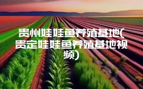 贵州娃娃鱼养殖基地(贵定娃娃鱼养殖基地视频)插图 贵州娃娃鱼养殖基地(贵定娃娃鱼养殖基地视频)插图