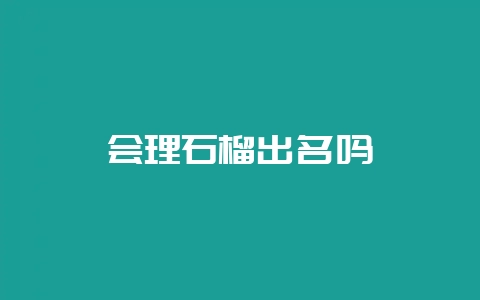 会理石榴出名吗插图 会理石榴出名吗插图