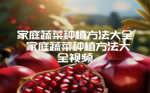 家庭蔬菜种植方法大全 家庭蔬菜种植方法大全视频-会东网