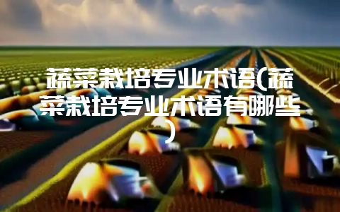 蔬菜栽培专业术语(蔬菜栽培专业术语有哪些)-会东网