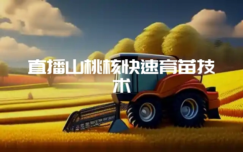 直播山桃核快速育苗技术-会东网