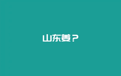 山东姜？-会东网