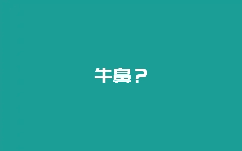 牛鼻？-会东网