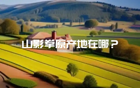 山影拳原产地在哪？-会东网