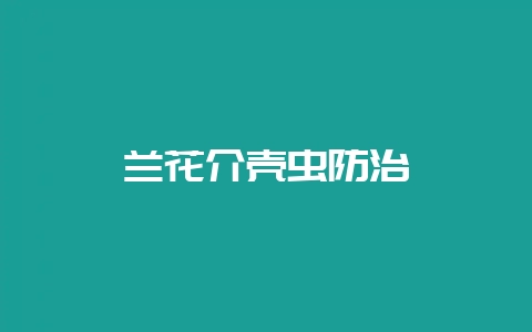 兰花介壳虫防治-会东网