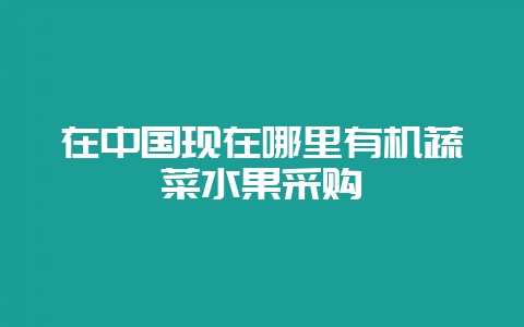 在中国现在哪里有机蔬菜水果采购-会东网