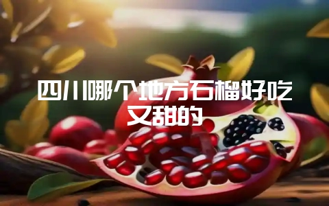 四川哪个地方石榴好吃又甜的插图 四川哪个地方石榴好吃又甜的插图
