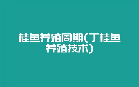 桂鱼养殖周期(丁桂鱼养殖技术)-会东网