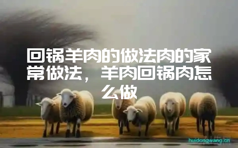 回锅羊肉的做法肉的家常做法,羊肉回锅肉怎么做插图 回锅羊肉的做法肉的家常做法,羊肉回锅肉怎么做插图