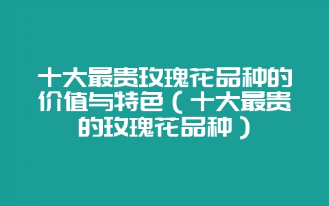 十大最贵玫瑰花品种的价值与特色(十大最贵的玫瑰花品种)插图 十大最贵玫瑰花品种的价值与特色(十大最贵的玫瑰花品种)插图