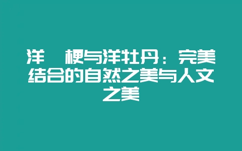 洋桔梗与洋牡丹：完美结合的自然之美与人文之美-会东网