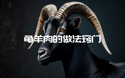 龟羊肉的做法窍门-会东网