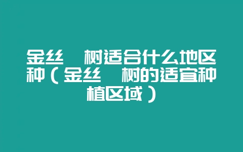 金丝楠树适合什么地区种(金丝楠树的适宜种植区域)-会东网