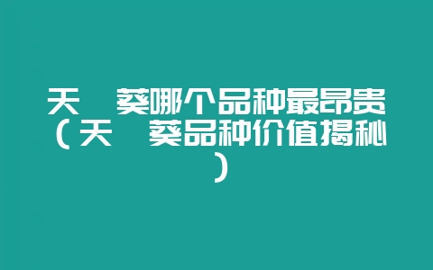 天竺葵哪个品种最昂贵（天竺葵品种价值揭秘）-会东网