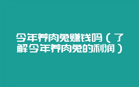 今年养肉兔赚钱吗（了解今年养肉兔的利润）-会东网
