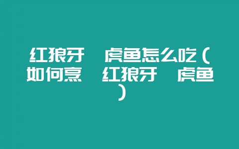 红狼牙鰕虎鱼怎么吃(如何烹饪红狼牙鰕虎鱼)-会东网