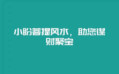 小盼菩提风水，助您谋财聚宝-会东网